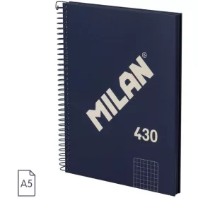   Spirálfüzet A/5 80 lapos, négyzetrácsos Milan "1918 Series" navy|Kék, négyzetr., 80 lapos, 57153E80SNCB