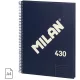 Spirálfüzet A/4 80 lapos, vonalas Milan "1918 Series" navy|Kék, Vonalas, 80 lapos