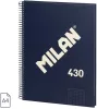 Spirálfüzet A/4 80 lapos, négyzetrácsos Milan "1918 Series" navy|Kék, Négyzetrácsos, 80 lapos