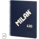 Spirálfüzet A/4 80 lapos, négyzetrácsos Milan "1918 Series" navy|Kék, Négyzetrácsos, 80 lapos