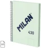 Spirálfüzet A/5 80 lapos, sima Milan "1918 Series" zöld|Zöld, sima, 80 lapos, 57151E80GR