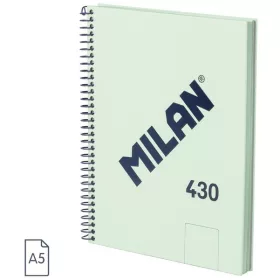   Spirálfüzet A/5 80 lapos, sima Milan "1918 Series" zöld|Zöld, sima, 80 lapos, 57151E80GR