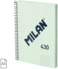 Spirálfüzet A/5 80 lapos, négyzetrácsos Milan "1918 Series" zöld|Zöld, négyzetr., 80 lapos, 57153E80SNCGR