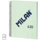 Spirálfüzet A/4 80 lapos, sima Milan "1918 Series" zöld|Zöld, sima, 80 lapos, 57141E80GR