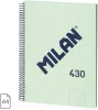 Spirálfüzet A/4 80 lapos, vonalas Milan "1918 Series" zöld|Zöld, Vonalas, 80 lapos