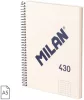 Spirálfüzet A/5 80 lapos, négyzetrácsos Milan "1918 Series" bézs|Bézs, négyzetr., 80 lapos, 57153E80SNCBG
