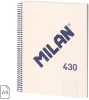 Spirálfüzet A/4 80 lapos, vonalas Milan "1918 Series" bézs|Bézs, Vonalas, 80 lapos