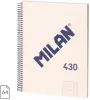 Spirálfüzet A/4 80 lapos, négyzetrácsos Milan "1918 Series" bézs|Bézs, Négyzetrácsos, 80 lapos