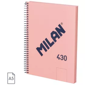  Spirálfüzet A/5 80 lapos, sima Milan "1918 Series" rózsaszín|Pink, sima, 80 lapos, 57151E80P