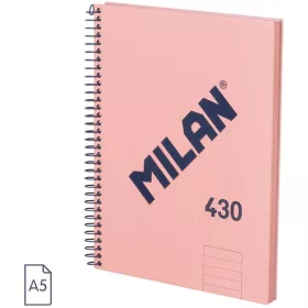   Spirálfüzet A/5 80 lapos, vonalas Milan "1918 Series" rózsaszín|Pink, vonalas, 80 lapos, 57152E80SNCP