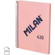 Spirálfüzet A/5 80 lapos, vonalas Milan "1918 Series" rózsaszín|Pink, vonalas, 80 lapos, 57152E80SNCP