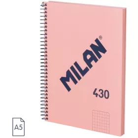   Spirálfüzet A/5 80 lapos, négyzetrácsos Milan "1918 Series" rózsaszín|Pink, négyzetr., 80 lapos, 57153E80SNCP