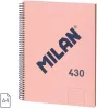 Spirálfüzet A/4 80 lapos, vonalas Milan "1918 Series" rózsaszín|Pink, Vonalas, 80 lapos
