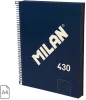 Spirálfüzet A/4 120 lapos, vonalas Milan "1918 Series" navy|Kék, vonalas, 120 lapos, 57142E120B