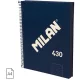 Spirálfüzet A/4 120 lapos, vonalas Milan "1918 Series" navy|Kék, vonalas, 120 lapos, 57142E120B