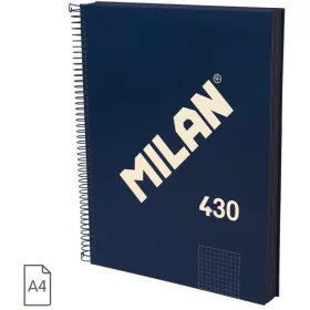   Spirálfüzet A/4 120 lapos, négyzetrácsos Milan "1918 Series" navy|Kék, négyzetr., 120 lapos, 57143E120B
