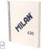 Spirálfüzet A/4 120 lapos, vonalas Milan "1918 Series" bézs|Bézs, vonalas, 120 lapos, 57142E120BG