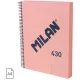 Spirálfüzet A/4 120 lapos, vonalas Milan "1918 Series" rózsaszín|Pink, vonalas, 120 lapos, 57142E120P