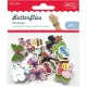 Fa dekoráció, pillangók Daco "Butterflies|Butterflies wood buttons, 24 db/cs, fa