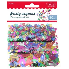  Flitter, vegyes forma 30 g Daco "Party sequins|30 g, vegyes forma és méret, AD192