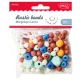 Fa golyó, fűzhető, vegyes méret Daco|Rustic beads, 80 db/cs, fa, AD436
