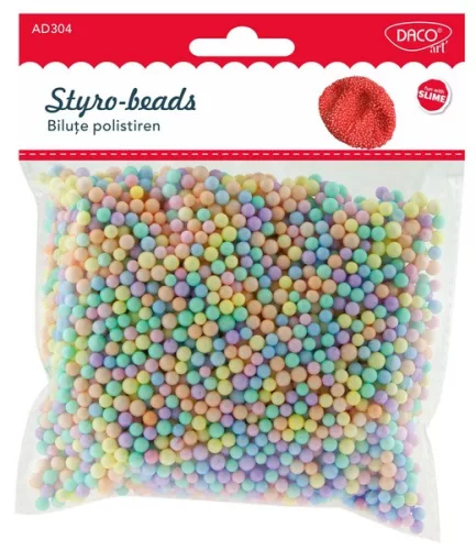 Hungarocell golyó 2-6 mm 15 g Daco vegyes színek|Styro-beads, 15 g, 2-6 mm, AD304