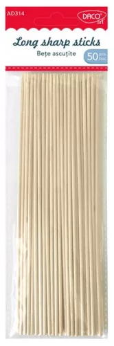 Hurkapálca, hegyes 20 cm 50 db/csomag Daco natúr|20cm x 2mm, 50 db/cs, AD314