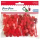 Pompon 10 mm 120 db/csomag Daco piros|120 db/cs, 1 cm, AD053R