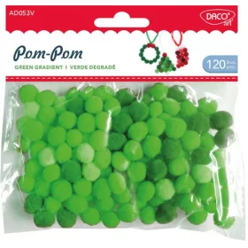   Pompon 10 mm 120 db/csomag Daco zöld|120 db/cs, 1 cm, AD053V