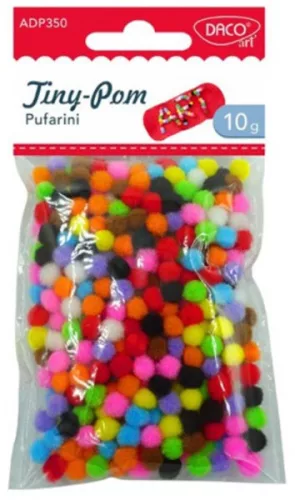 Pompon 6 mm 10 g Daco vegyes színek|Tiny-Pom, 10 g, 6 mm, AD350