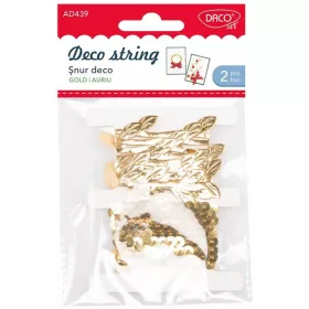   Dekorációs zsineg, textil 2x1 m Daco arany|1 m, 2 db/cs, AD439