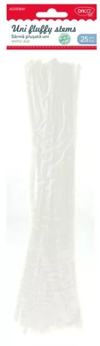 Zsenília 6 mm 25 db/csomag Daco fehér|fehér, 25 db/cs, 6 mm, AD008W