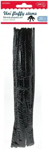 Zsenília 6 mm 25 db/csomag Daco fekete|fekete, 25 db/cs, 6 mm,  AD008N