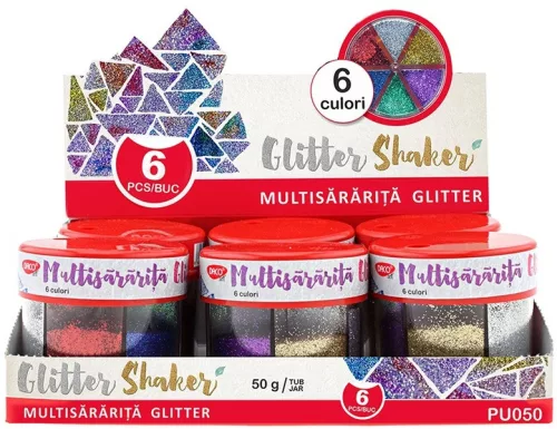 Csillámpor 50 g Daco 6 szín|6 szín/dob, biológiailag lebomló, PU050