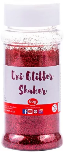 Csillámpor 60 g Daco piros|biológiailag lebomló, PU060R