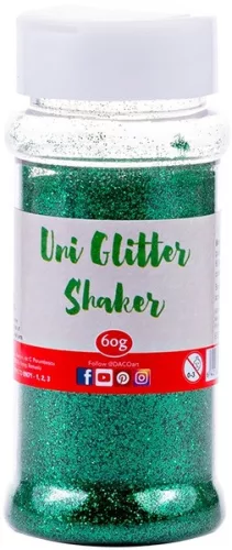 Csillámpor 60 g Daco zöld|biológiailag lebomló, PU060V