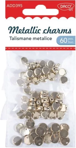 Gyöngy, fűzhető, vegyes forma Daco fém|60 db/cs, műanyag, AD395
