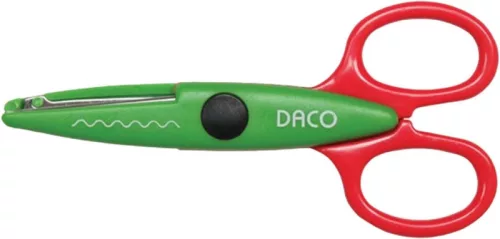 Olló készlet, kreatív 14 cm 10 db-os Daco "Zig-Zag|Készlet, A Csomag nem bontható!