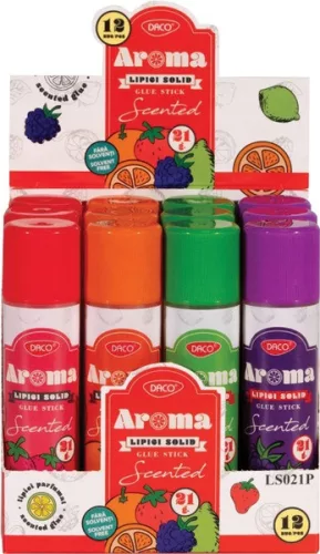 Ragasztó stift 21 g, illatos Daco "Aroma|Illatos, PVP, LS021P