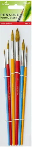 Ecsetkészlet 6 db (2, 4, 6, 8, 10, 12) szintetikus Ecada|szintetikus szőr 2, 4, 6, 8, 12-es,79006