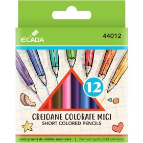   Színesceruza készlet, rövid Ecada 12 szín|Ecada, hatszögletű, kisméretű, 44012