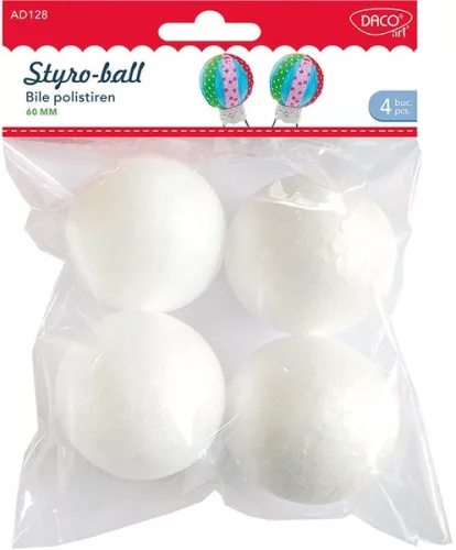 Hungarocell golyó 60 mm 4 db/csomag Daco|Styro-ball, 4 db/cs, AD128