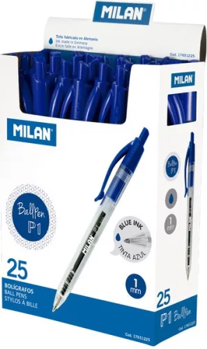 Golyóstoll 1 mm Milan P1 kék|kék, 17651225