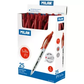 Golyóstoll 1 mm Milan P1 piros|piros, 17653225