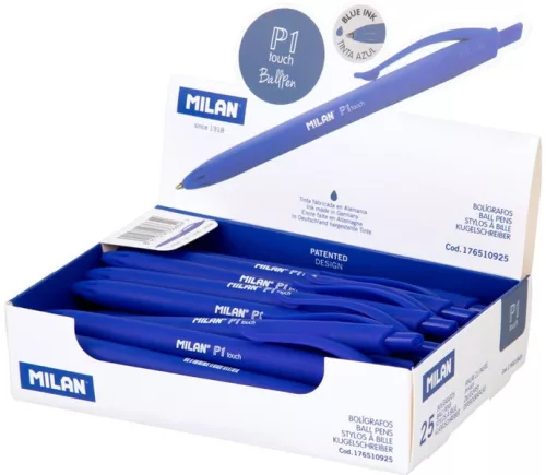 Golyóstoll 1 mm Milan P1 "Touch" kék|kék, 176510925