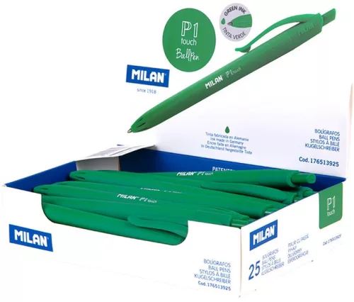 Golyóstoll 1 mm Milan P1 "Touch" zöld|zöld, 176513925
