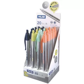   Golyóstoll 1 mm ezüst tolltest Milan P1 "Silver" kék|kék íráskép, ezüst tolltest, 1765779120