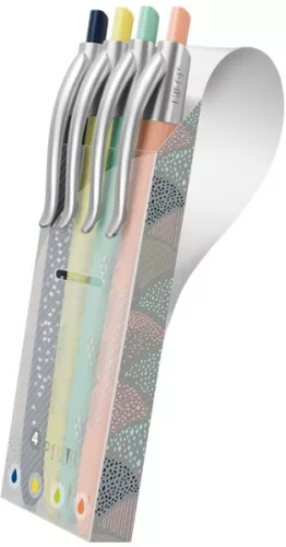 Golyóstoll készlet 1 mm 4 db-os Milan P1 "Silver" Colours vegyes színek|4 db/klt., 14 klt/ display, 176577914