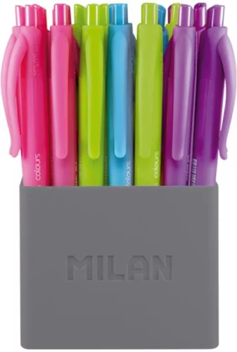 Golyóstoll 1 mm Milan P1 "Touch" Colours vegyes színek|világoskék, világoszöld, narancs, rózsa,