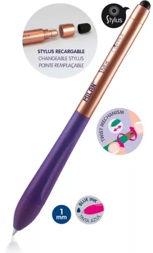 Golyóstoll 1 mm Milan "Stylus" Copper kék|kék, 176593924
